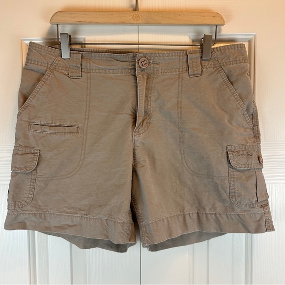 Cabelas Women’s Brown Cargo Utility Cotton Shorts - Picture 1 of 9